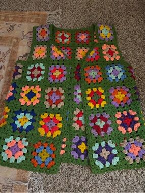 Vintage Grandma Patch Vest